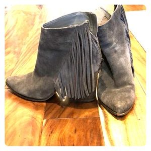 Steve Madden Suede Fringe Booties